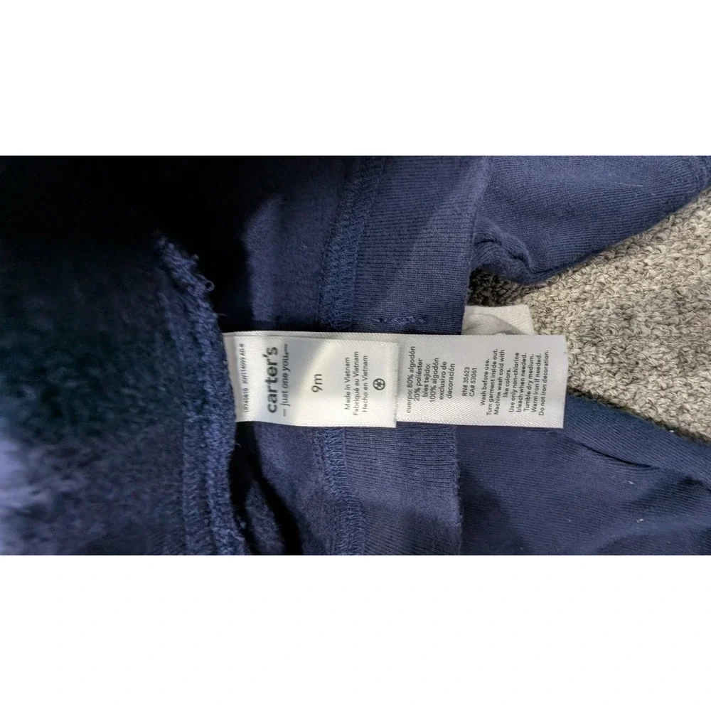 Carters‎ Just One You Baby Navy Blue Fleece Joggers Sweatpants 9M